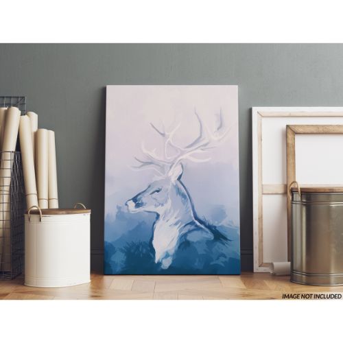 TaylorFam Painted Blue Deer Wall Art