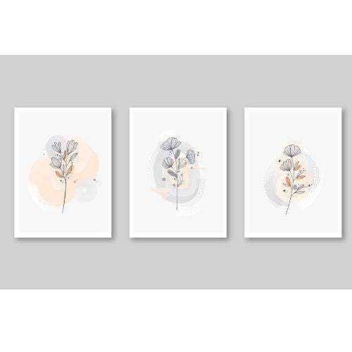 TaylorFam Flower Wall Art - 3 Piece Set