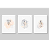 TaylorFam Flower Wall Art - 3 Piece Set